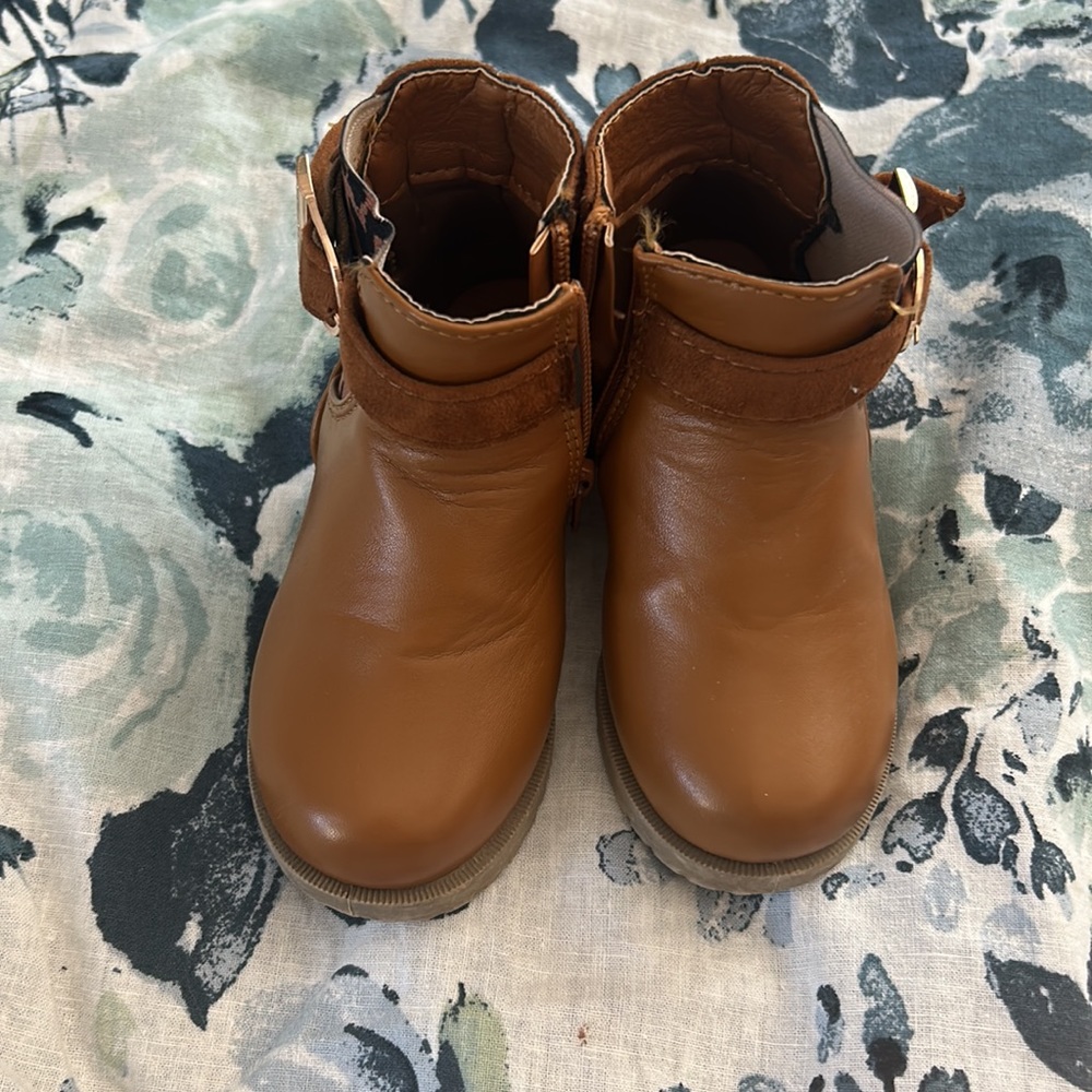Bebe Toddler Brown Leopard Print Boots - Sz 7 - Picture 2 of 6